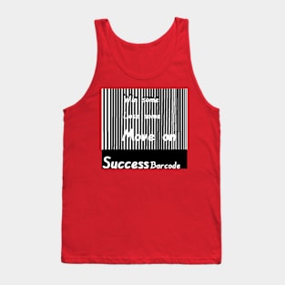 Succes Barcode illustration on Red Background Tank Top